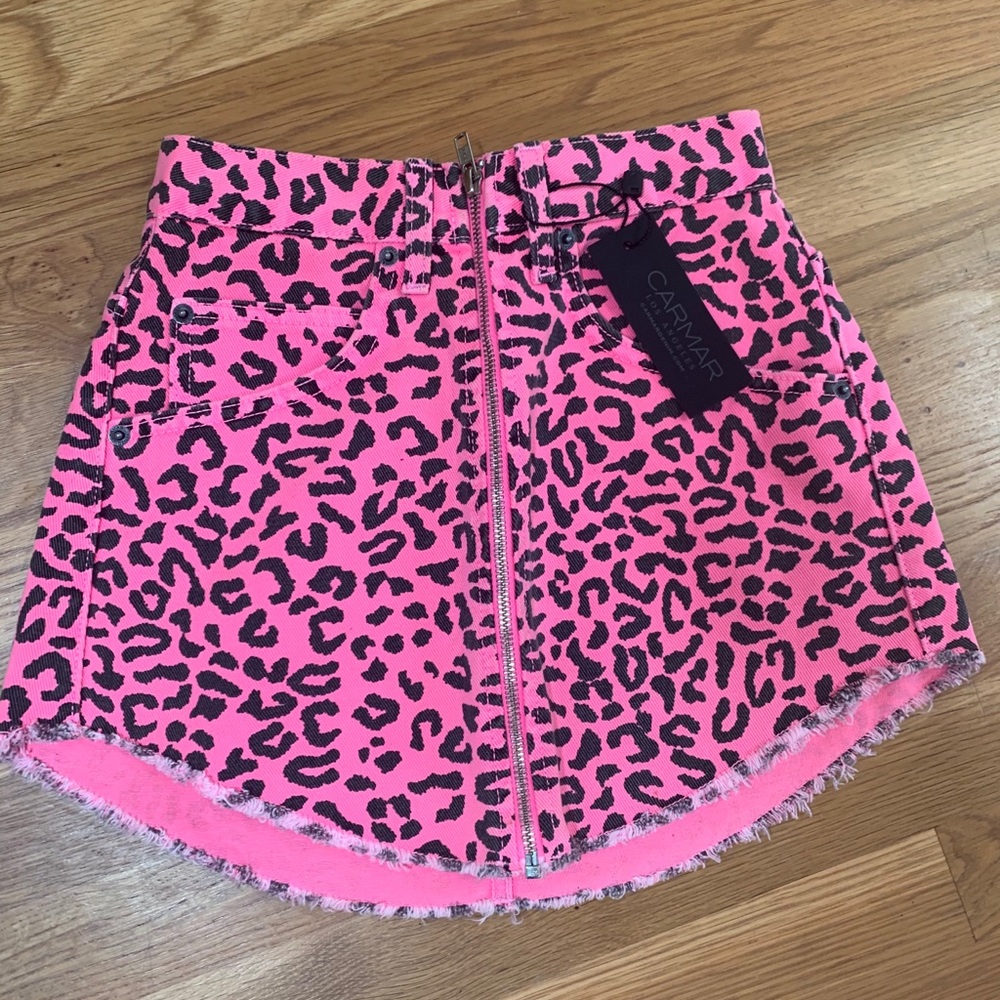PINK CARMAR LF JEAN SKIRT size 24(small) NEW TAGS